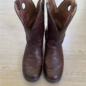 Twisted X men’s Brown Leather Western cowboy leather round toe Boots size 8 B
